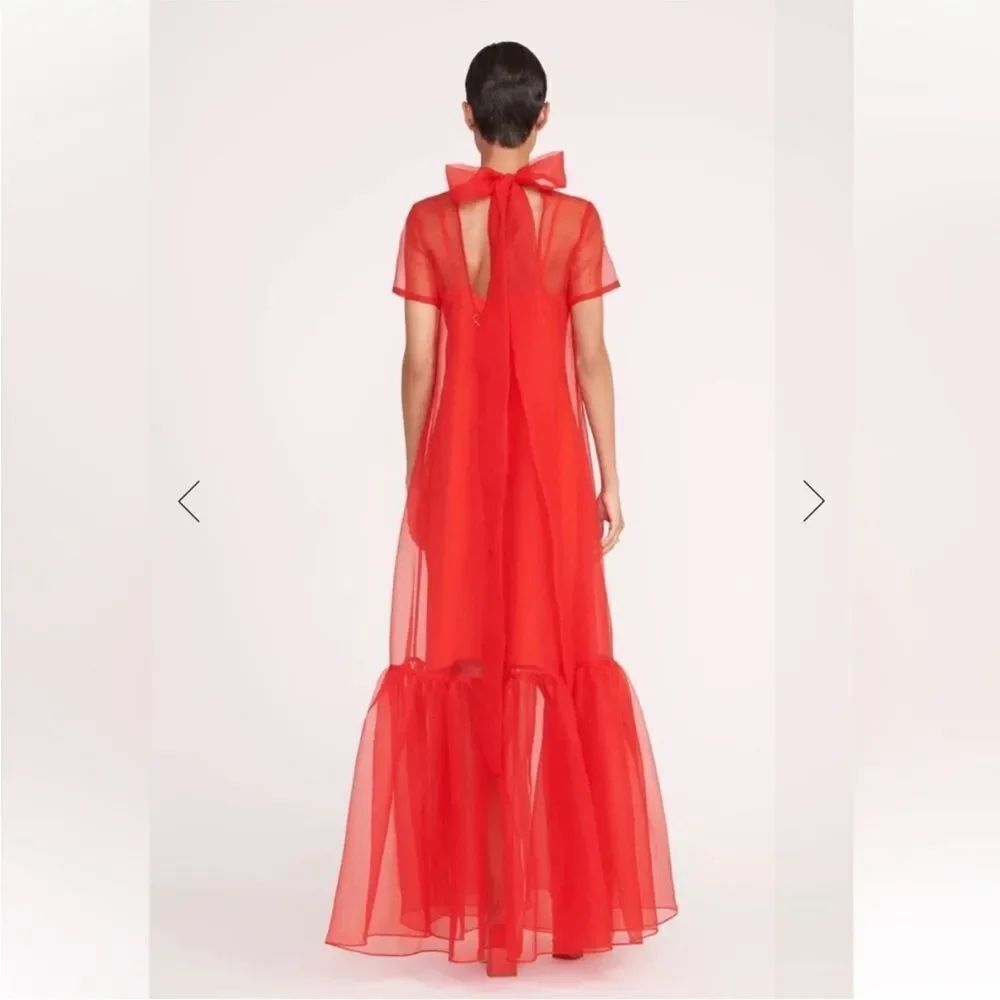 STAUD CALLUNA DRESS RED ROSE - Picture 3 of 5